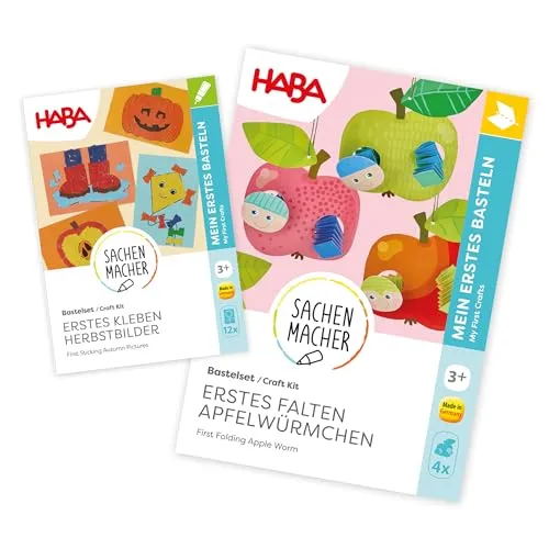 Haba Kreativset 2er Bastelsets – Erstes Basteln Herbst - Entdecke die Freude am Basteln mit diesen herbstlichen Sets! Ideal für erste Kleb- und Faltübungen, fördern sie die Kreativität von kleinen Künstlern. Einfach zu handhaben und perfekt für kreative Stunden.