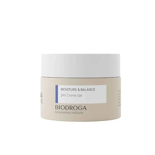 Biodroga Bioscience Institute Moisture & Balance 24h Creme-Gel 50 ml - Tagespflege für trockene Haut, hydratisiert intensiv mit Glycerin und Panthenol für ein frisches Hautbild.