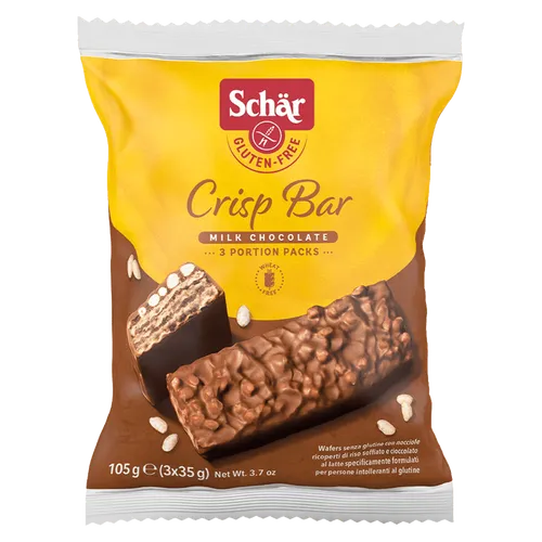 Schär Crisp Bar Waffeln Haselnüsse Schokolade Glutenfrei  (28,48 EUR/kg)