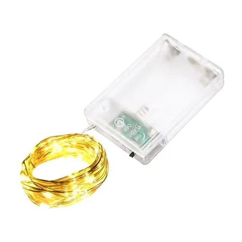 LQWELL LED Lichterkette 3M 30LED, Micro Lichterketten Batteriebetrieben, Mini Wasserdicht Kupferdrahtlampe, Warmweiß, 2 Modi für Xmas Weihnachten Hochzeit Festival Parteien Wohndeko