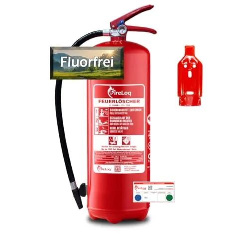 FireLoq® 9L fluorfrei Schaumlöscher 27A | 233B mit Wandhalter
