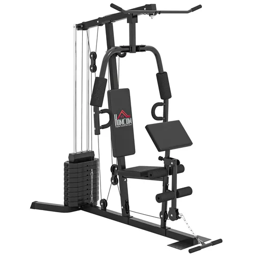 HOMCOM Kraftstation aus Stahl mit Kunstleder