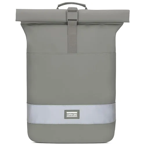 OAK25 Cityrucksack Everyday Rolltop Rucksack - Stylischer Rolltop-Rucksack für Alltag und Freizeit, reflektierend, wasserabweisend und aus recycelten Materialien, ideal für Laptop & Einkäufe.