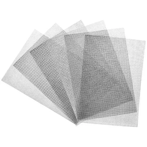 TIMESETL 6er Wire Mesh, 304 Edelstrahl Drahtgewebe Edelstahlgewebe 18 Mesh, 30x21cm Maschendraht Filternetz Nagetier mit 1mm Masche ideal für Luftziegel - A4 (210 x 300mm)