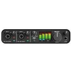 M4 USB-Audio-Interface - Audio-Interface mit hervorragendem Klang und extrem niedriger Latenz. Individuelle Vorverstärkung und 48V-Phantomspeisung für jeden Eingang, ideal für professionelle Aufnahmen.