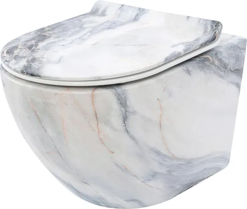 Rea Carlos Slim Wand-WC-Schüssel in schwarz von REA