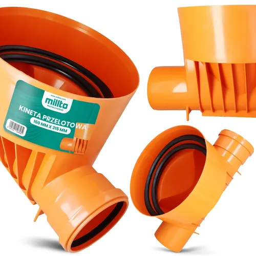 Millto™ Abwasserschacht Schachtboden 160 x 315 mm Revisionsschacht 1x Auslaf