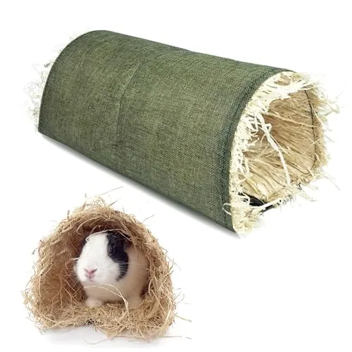 Kaninchen Tunnel, Meerschweinchen Tunnel Kuscheltunnel Hamster Spielzeug Zubehör Kleintieraktivitätstunnel Spielzeug für Kleintiere, Meerschweinchen, Frettchen, Chinchilla, Igel (Grün)