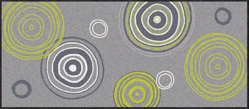 Erwin Müller Fußmatte Kaiserslautern - Schmutzfangmatte grau/grün 40x100 cm - Fußmatte in ansprechendem Design, robust und pflegeleicht. Ideal als Schmutzfangmatte für Innen- und geschützte Außenbereiche. Rutschfeste Gummirückseite und geeignet für Fußbodenheizung.