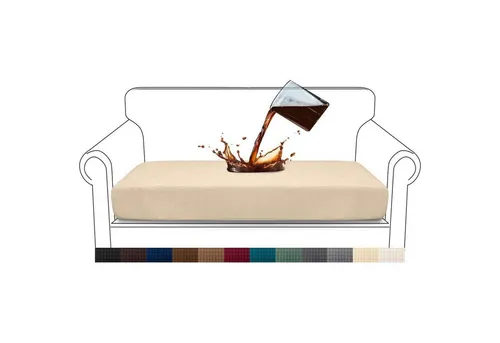 LuxusKollektion Dekohänger Sofasitzbezug 2 Sitzer Beige - Wasserdichter Sofasitzbezug in Beige, speziell für 2-Sitzer. Schützt vor Flecken und Krümeln, sorgt für frischen Look und ist pflegeleicht. Ideal für moderne Haushalte und Tierliebhaber.