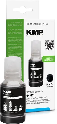 KMP Tintenflasche schwarz kompatibel zu HP 32XL (1VV24AE) 1769,1001