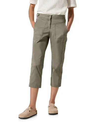 Cecil Damen B378678 Hose, Smoky Taupe, 31 - Damen-Hosen im Casual Fit mit Mid Waist und Slim Legs, ideal für lässige Outfits. Bequem dank Baumwollmix mit Stretchanteil und praktische seitliche Taschen.