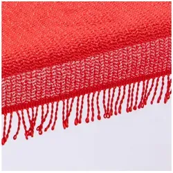 Texpot Wetterfeste Tischdecke mit Fransen in rot von texpot