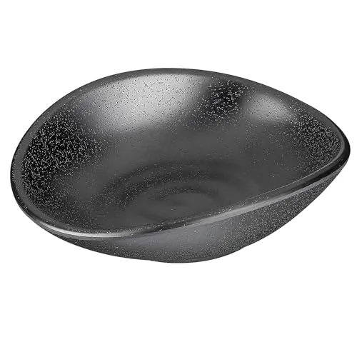 APS 83728 Schale ZEN, 13 x 11 cm, Höhe 3,5 cm, 0,1 Liter, Melamin, schwarz, Steinoptik