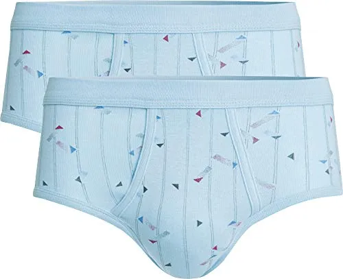 con-ta Herren-Slip 2er-Pack Feinripp blau Größe 7