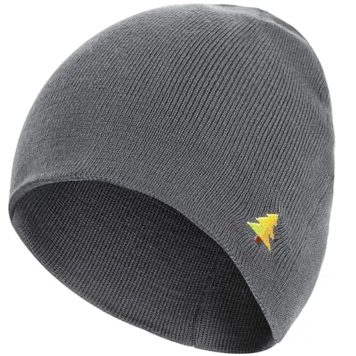 Donfri Merinowolle Mütze Herren Warme Wintermütze Beanie Herren Winter Weiche Strickmütze Hat Geschenk (DE/NL/SE/PL, Alphanumerisch, Einheitsgröße, Dunkelgrau)