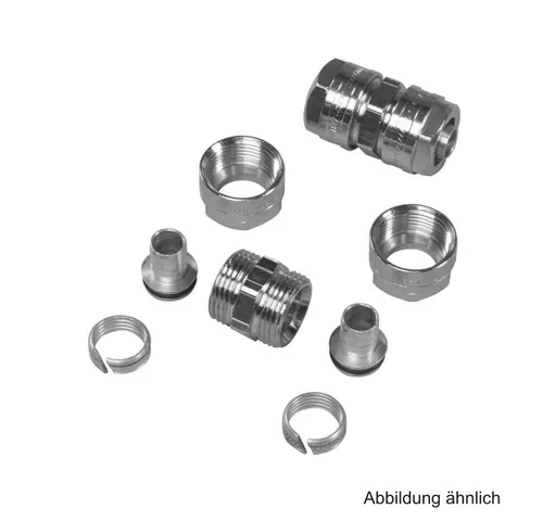 COSMO GmbH Wasserrohr Rohrkupplung mit Klemmverbindung für Rohr 16 x 2 mm