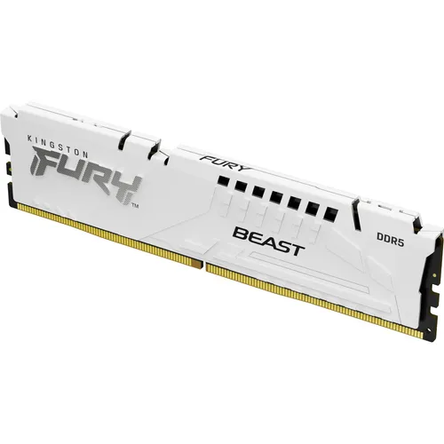 FURY Beast DDR5-5200 16GB - Hochleistungs-RAM für Gamer - Arbeitsspeicher (RAM) 16GB, DDR5 mit 5200 MHz, ideal für Gaming und anspruchsvolle Anwendungen, unterstützt Intel XMP für einfache Übertaktung und kommt mit einem stilvollen weißen Wärmeverteiler.