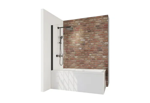 Schulte Badewannenfaltwand Duschwand für Badewanne, Klar Hell, 70x130 cm - Badewannenfaltwand aus 5 mm ESG-Sicherheitsglas, pendelbar für flexiblen Ein- und Ausstieg und schützt zuverlässig vor Spritzwasser.