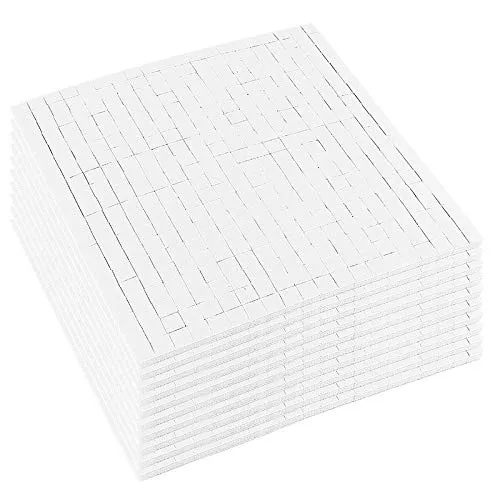Ideen mit Herz 4000 Schaumklebepads, 5 x 5 mm, 3-D Klebepads, doppelseitig klebend, 10 Bogen à 400 Stück (weiß, 3)