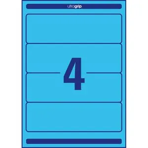 AVERY Zweckform Ordneretiketten L4767-20 blau - 80 bedruckbare Etiketten für übersichtliche Aktenorganisation, ideal fürs Büro und Zuhause