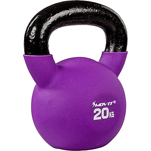 MOVIT Kettlebell PRO – Gusseisen Kugelhantel mit Neoprenbeschichtung - Robuste MOVIT Kettlebell PRO aus Gusseisen mit rutschfester Neoprenbeschichtung. Ideal für ein effektives Training. Erhältlich in 12 Varianten von 2 bis 24 kg für individuelle Bedürfnisse.