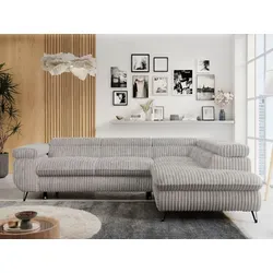 MKS MEBLE Ecksofa Cord Sofa Grau