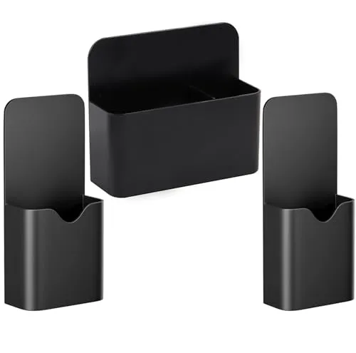 Magnetisch Stifthalter 3er Set - Stiftköcher mit starkem Magnet, ideal zur Organisation von Stiften und kleinen Büroartikeln auf Kühlschränken oder Whiteboards. Hält alles griffbereit und spart Platz!