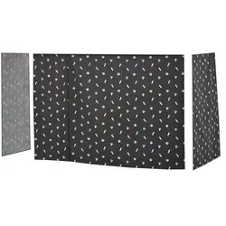 Hoppekids Vorhang Mittelhochbett 90x200  Pets , grau , Maße (cm): B: 380 H: 108