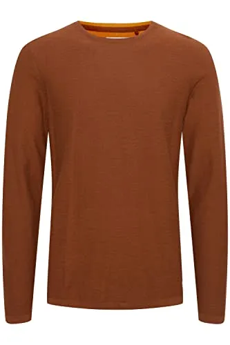 Blend 20715134 Herren Strickpullover Feinstrick Pullover mit Rundhalsausschnitt O-Neck Basic, Größe:2XL, Farbe:Sequoia (191333)
