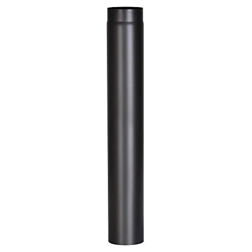 FIREFIX R150/1 Ofenrohr 150 mm - Hochwertiges 2 mm starkes Stahl-Rauchrohr für Kaminöfen, 1000 mm lang, umweltfreundlich beschichtet und nach DIN EN 1856-2:2009 geprüft.