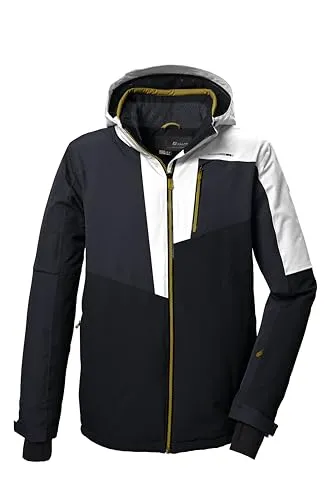killtec Herren Skijacke KSW 76 MN, cloud grey - Skijacke für Herren mit 10.000 mm Wassersäule, abzippbarer Kapuze und 4-Wege-Stretch für optimalen Tragekomfort. Ideal für aktive Wintersportler.