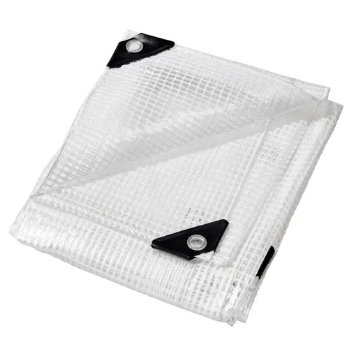 Gitter Abdeckplane 2 x 3 m 150 g/m² in transparent Plane Gewebeplane Schutzplane