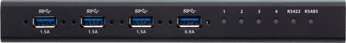 Aten US3344i Industrie Hub Switch 4 x 4 USB 3.1 Gen 1 - Sonstige Komponenten mit 4 x 4 USB 3.1 Gen 1 Anschlüssen, ideal für industrielle Anwendungen und effiziente Datenübertragung.