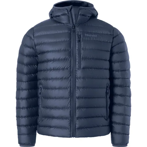 Marmot Herren Highlander Hoody - Leichte Daunenjacke - Daunenjacke für Männer, ideal für extreme Kälte mit 700 Fill Power Füllung; wasserabweisend und winddicht, perfekt für alpine Abenteuer und kalte Wintertage.