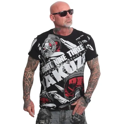 Yakuza Herren Danger Allover Regular T-Shirt von Yakuza