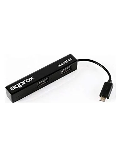APPROX USB 2.0 4 Port Hub für Tablets, Schwarz