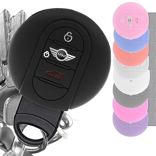 KEYLESS Schlüssel Hülle Schwarz Kompatibel mit Mini F56 F54 F55 F57 F60 Clubman Countryman