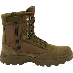 Brandit Tactical Boots Zipper in Olive, Größe 39 - Leichte und bequeme Tactical Boots mit Thinsulate-Isolierung und Antirutsch-Synthetiksohle. Ideal für Outdoor-Aktivitäten und den täglichen Einsatz.