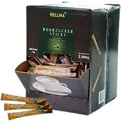 Hellma Rohrzuckersticks 60107615 500 Stück à 4 g von Hellma