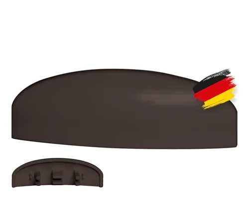 BAUHELD® Fenster Wasserschlitzkappen 25-30 mm [30 Stück] - Abdeckung aus beständigem ASA Kunststoff [Made in Germany] - Zum Auffangen von Kondenswasser am Fensterrahmen Lüftungsschlitz - RAL 8019