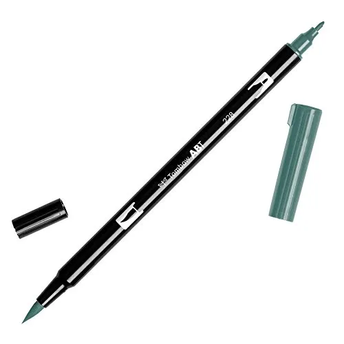Tombow ABT-228 Fasermaler Dual Brush Pen mit zwei Spitzen, grey green