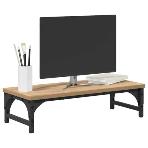 vidaXL Monitor Halterung Artisan-Eiche 55 x 23 x 14 cm Holzwerkstoff, Heim-Büro, minimalistischer Monitorständer, rechteckiges und langlebiges Design, platzsparender Schreibtisch-Organizer