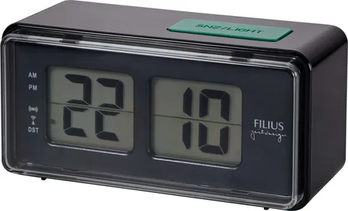 FILIUS zeitdesign Funkwecker 0530-7 - Digitaler Funkwecker mit automatischer Zeit-Synchronisation und Piepalarm, ideal für präzises Wecken und stilvolle Gestaltung Ihres Schlafzimmers.