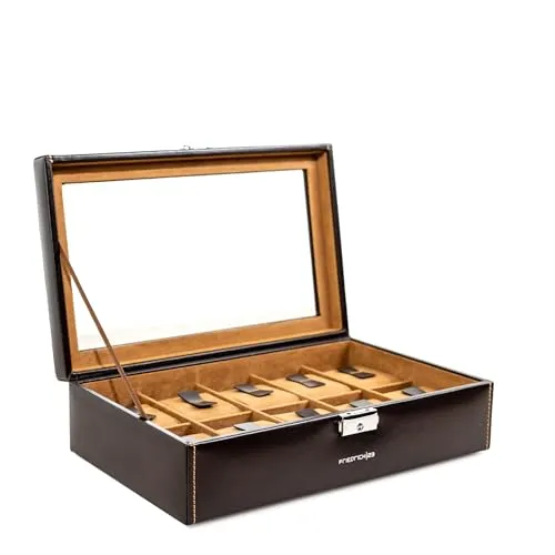Friedrich|23 Unisex Uhrenkasten für 10 Uhren mit Glasdeckel von Friedrich23