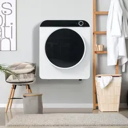 Merax Ablufttrockner, Wäschetrockner 3kg (4,5kg), Mini Wäschetrockner 830W, wandmontierbarer, 4 Programme, Überhitzungsschutz, , Weiß - Weiß