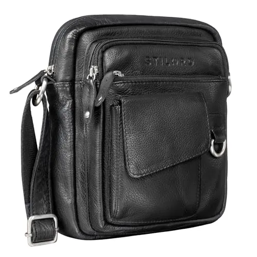 STILORD 'Ryan' Crossbody Tasche Herren in schwarz von STILORD