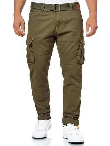 Indicode Cargohose Mathen blau M - Wanderhose in Regular Fit, aus pflegeleichtem und elastischem Material für optimalen Komfort bei Outdoor-Aktivitäten.