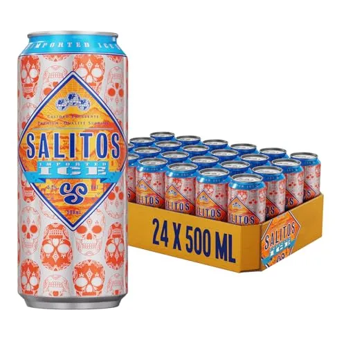 SALITOS ICE, 24 x 0,5l Einweg-Dosen Mischgetränk, Mixgetränk mit spritzigem Lemon-Geschmack, erfrischende Zitrusnote, 5,2 % Vol. – der perfekte Begleiter für chillige Abende mit Freunden
