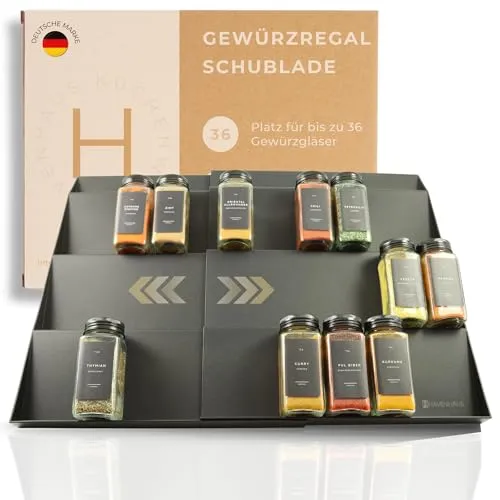 Produktbild Havenhaus Gewürzregal Schublade | Verstellbarer Gewürz Organizer für alle Schubladen